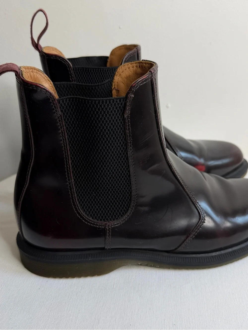 Dr. Martens Flora Men's Burgundy/Black Leather Chukka Boots